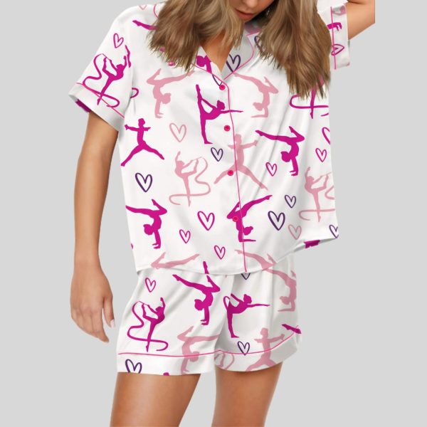 Gymnastics Girl Satin Pajama Set