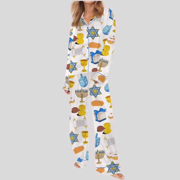 Hanukkah Satin Pajama Set1