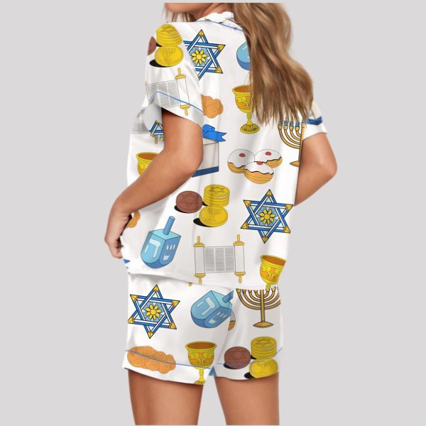 Hanukkah Satin Pajama Set4