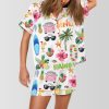 Hawaii Travel Satin Pajama Set