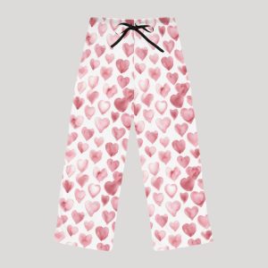 Heart Print Pajama Pants