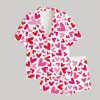 Heart Valentine's Day Gift Satin Pajama Set