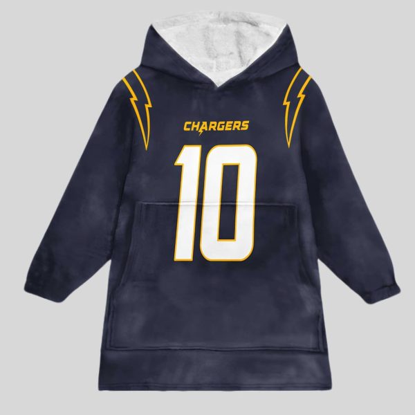 Herbert 10 Los Angeles Football Unisex Blanket Hoodie