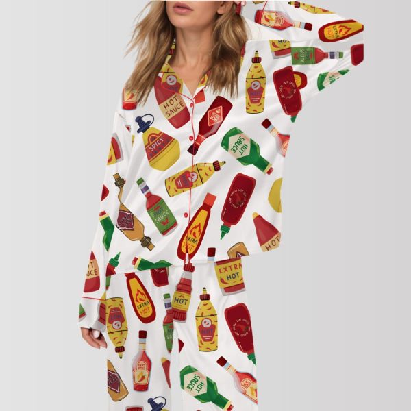 Hot Sauce Satin Pajama Set