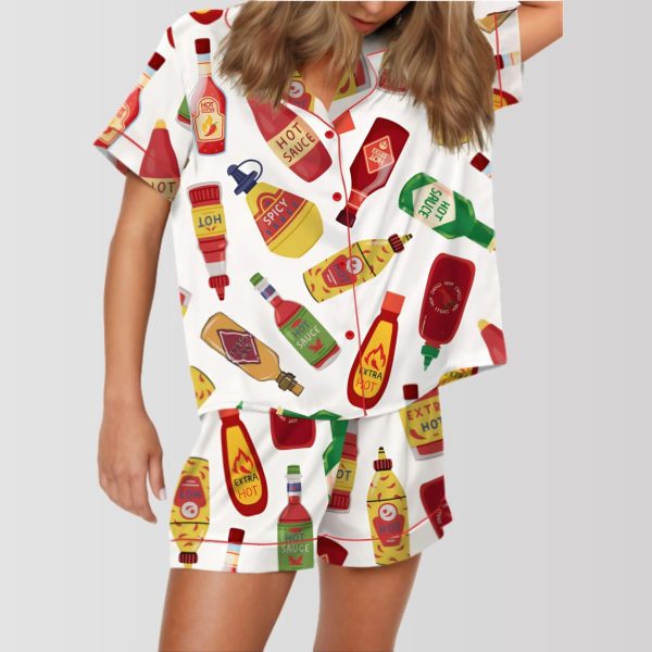 Hot Sauce Satin Pajama Set