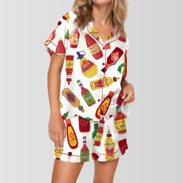 Hot Sauce Satin Pajama Set