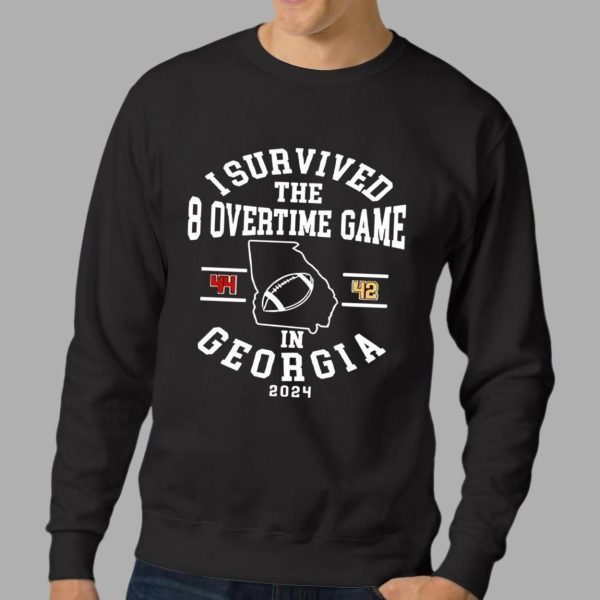 I Survived The 8 Overtime Game In Georgia 44 42 2024 Shirt