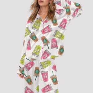 Iced Coffee Satin Pajama Set