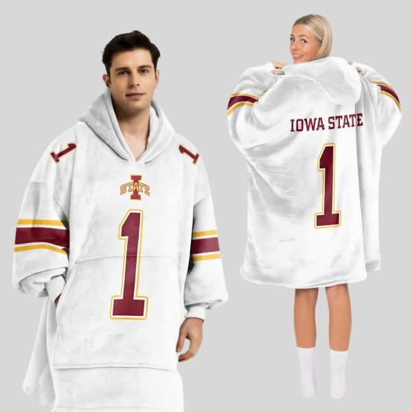 Iowa State 1 Football Unisex Blanket Hoodie