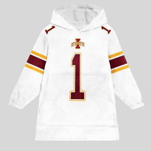 Iowa State 1 Football Unisex Blanket Hoodie1