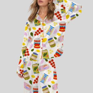 Italian Food Satin Pajama Set