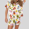 Italian Food Satin Pajama Set