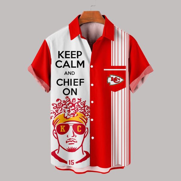 Keep Calm And Chief On Mahomes Hawaiian Shirt