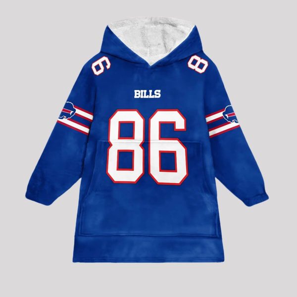 Kincaid 86 Buffalo Football Unisex Blanket Hoodie