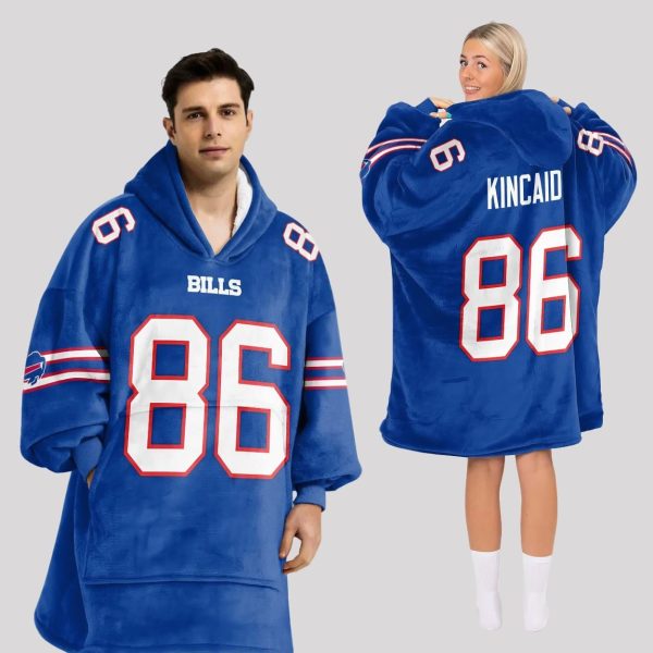 Kincaid 86 Buffalo Football Unisex Blanket Hoodie1