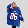 Kincaid 86 Buffalo Football Unisex Blanket Hoodie4