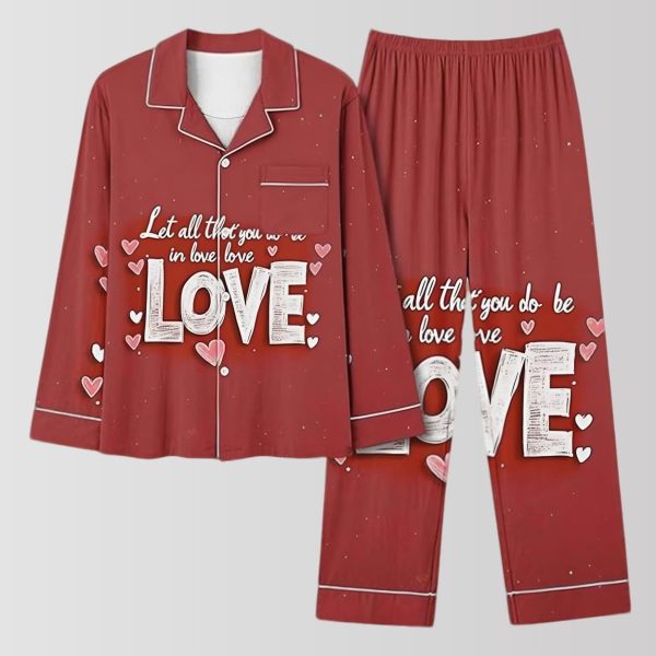 Let All That You In Love Pajamas Set