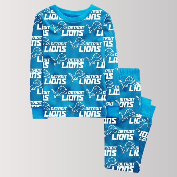 Detroit Lions Bold Print Pajama Set