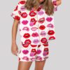 Lips Of Love Satin Pajama Set (4)