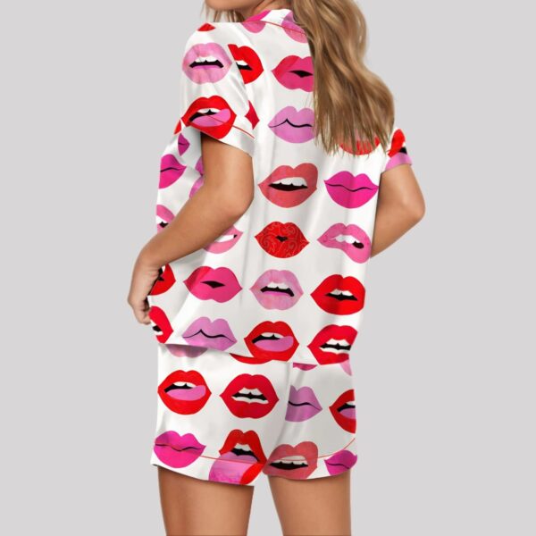 Lips Of Love Satin Pajama Set (5)