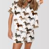 Longhaired Dachshund Satin Pajama Set