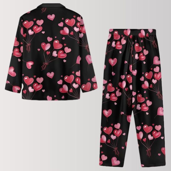 Love Is Blind Skull and Heart Balloon Pajama Set