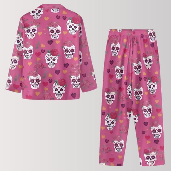 Love Is Mutual Skull Pajama Set