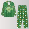 Lucky Frog with Shamrock and Hearts Pajama Set