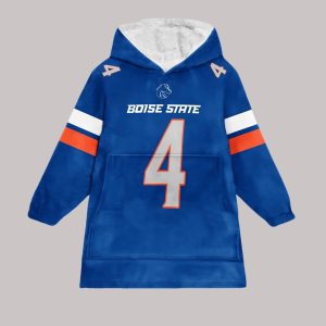 Madsen 4 Boise State Football Unisex Blanket Hoodie