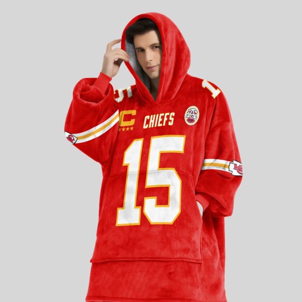 Mahomes 15 Kansas City Football Unisex Blanket