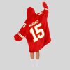 Mahomes 15 Kansas City Football Unisex Blanket Hoodie3