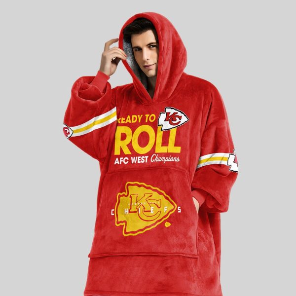 Mahomes 15 Ready To Roll Kansas City Football Unisex Blanket Hoodie5