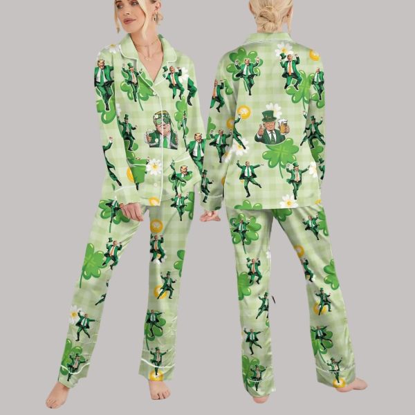 Make Lucky St. Patrick's With Funny Trump Pajamas Set