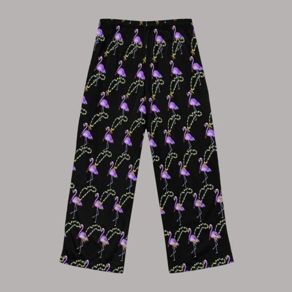 Mardi Gras Flamingo And Beads Pajama Pants