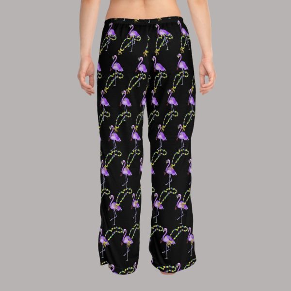 Mardi Gras Flamingo And Beads Pajama Pants