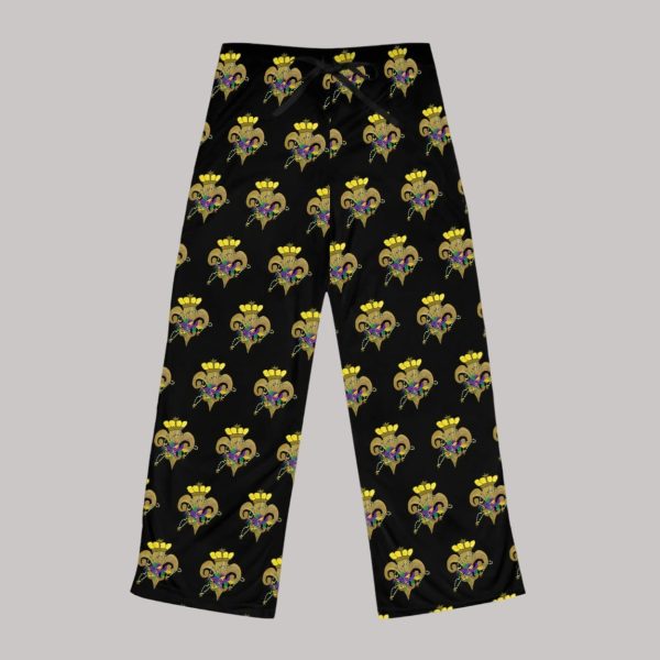 Mardi Gras Gold And Beads Pajama Pants