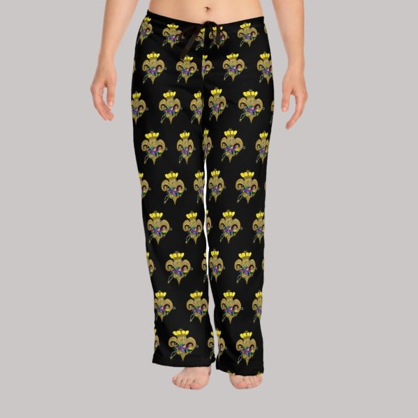 Mardi Gras Gold And Beads Pajama Pants