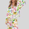 Mardi Gras New Orleans Satin Pajama Set