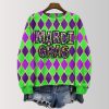 Mardi Gras Sequin Harlequin Print Sweatshirt