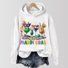 Mardi Gras Wine Glas Casual Hoodie