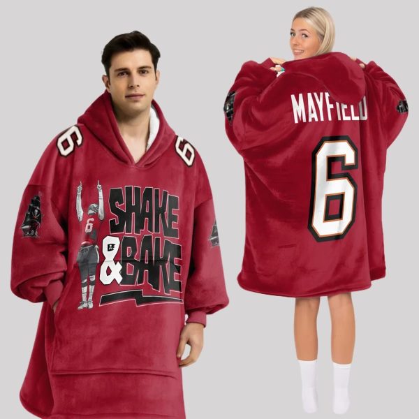 Mayfield Shake And Bake Buccaneers Football Unisex Blanket Hoodie1