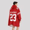 McCAFFREY 23 San Francisco Football Unisex Blanket Hoodie3