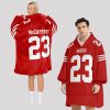 McCAFFREY 23 San Francisco Football Unisex Blanket Hoodie4