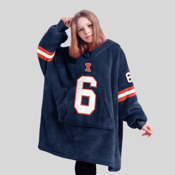 Mccray 6 Illinois Football Unisex Blanket