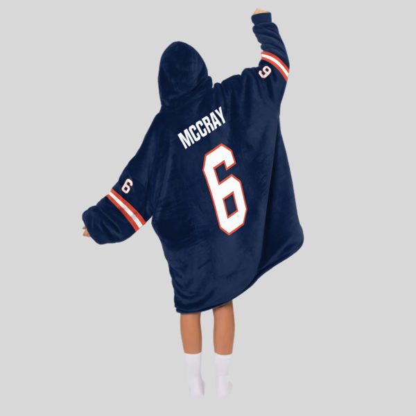 Mccray 6 Illinois Football Unisex Blanket Hoodie3