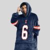 Mccray 6 Illinois Football Unisex Blanket Hoodie4