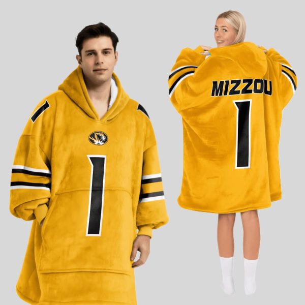 Mizzou 1 Missouri Football Unisex Blanket Hoodie1