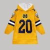 Mullings 20 Michigan Football Unisex Blanket Hoodie