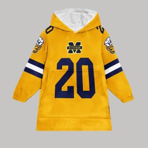 Mullings 20 Michigan Football Unisex Blanket Hoodie