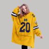 Mullings 20 Michigan Football Unisex Blanket Hoodie2